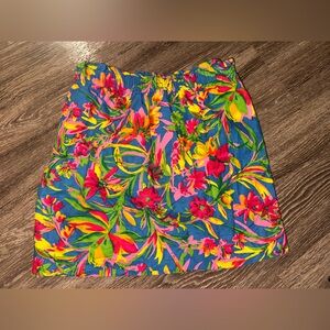 J Crew Multicolor Floral Pull Up Skirt Size 8
